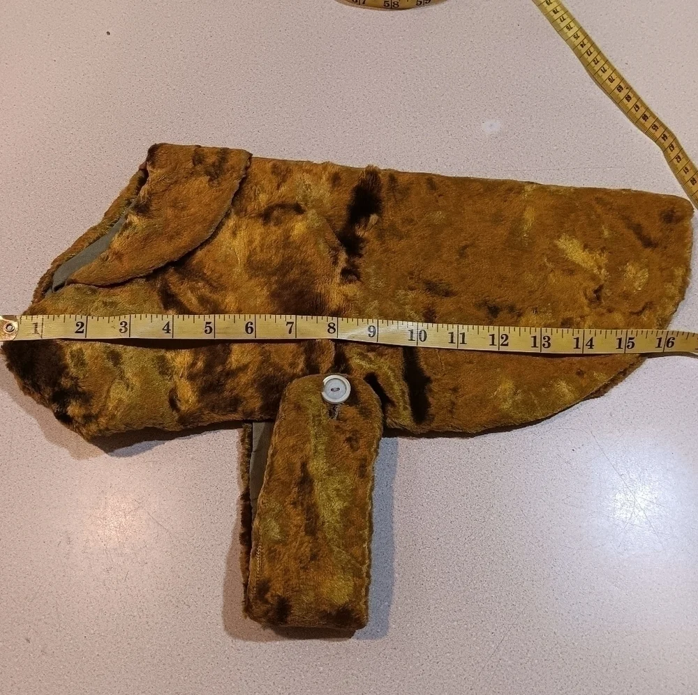 Vintage Hand Made Faux Fur Dog Coat